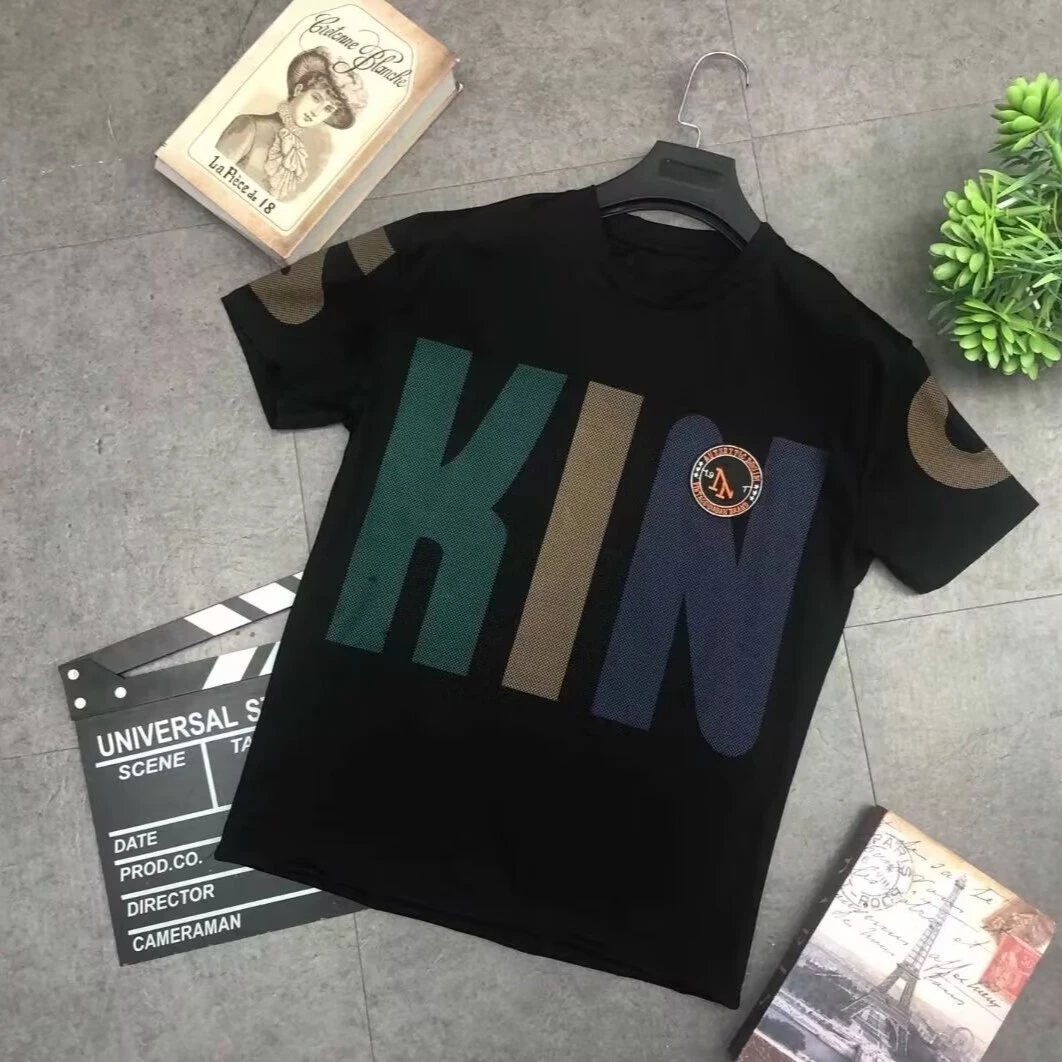 【潮男字母短袖 私人定制】2024时尚轻奢白首方悔读书迟