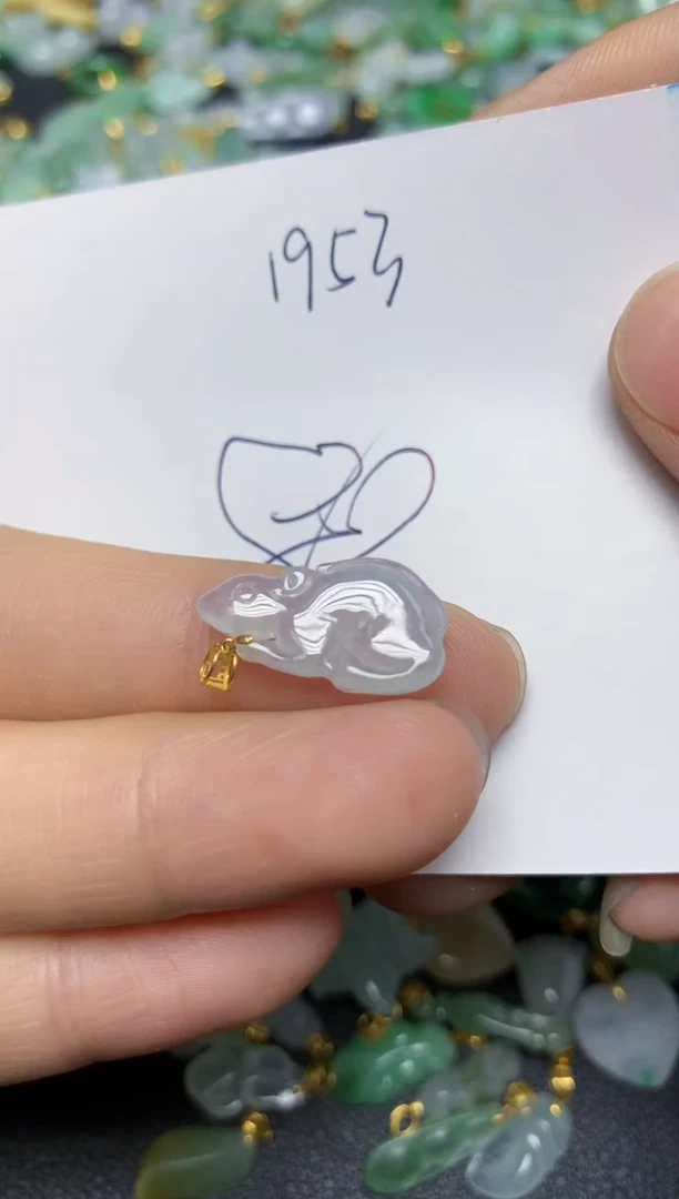 【闪购商品】翡翠挂件18K金镶嵌   天然翡翠A货