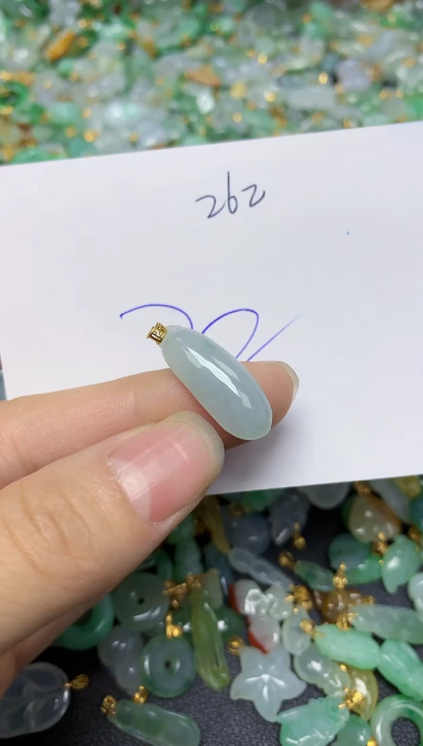 【闪购商品】翡翠挂件18K金镶嵌   天然翡翠A货