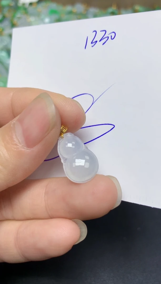 【闪购商品】翡翠挂件18K金镶嵌    天然翡翠A货