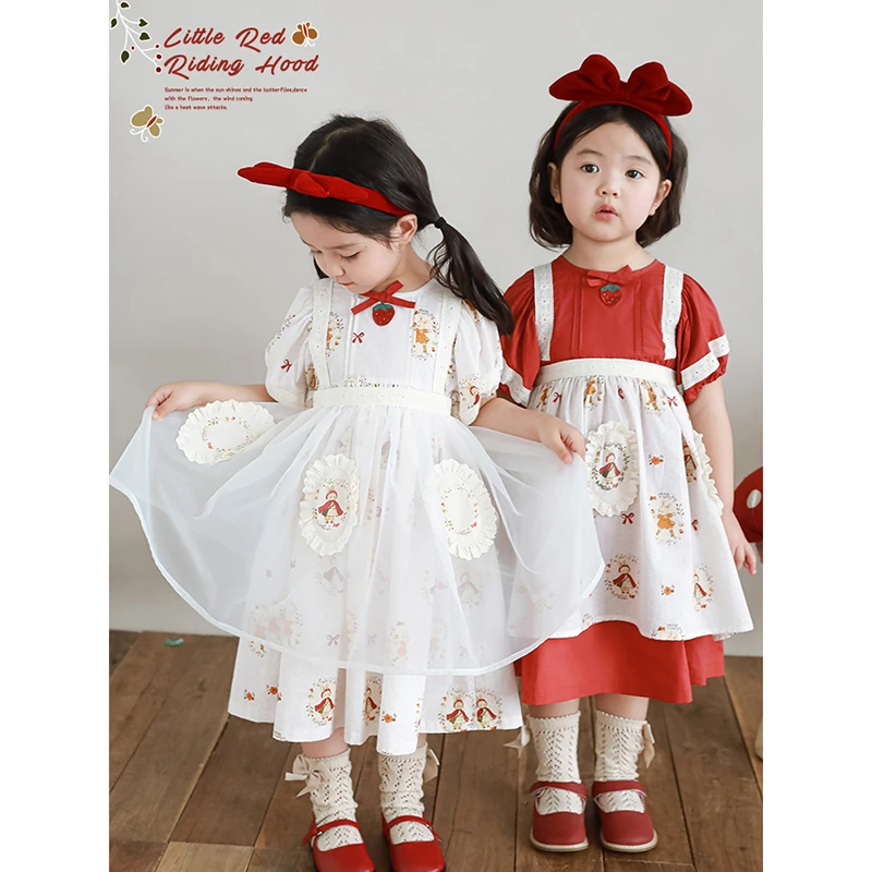 【清】幼悠夏四波女童数码裙子 女宝百搭洋气公主风连衣裙 潮LX0021