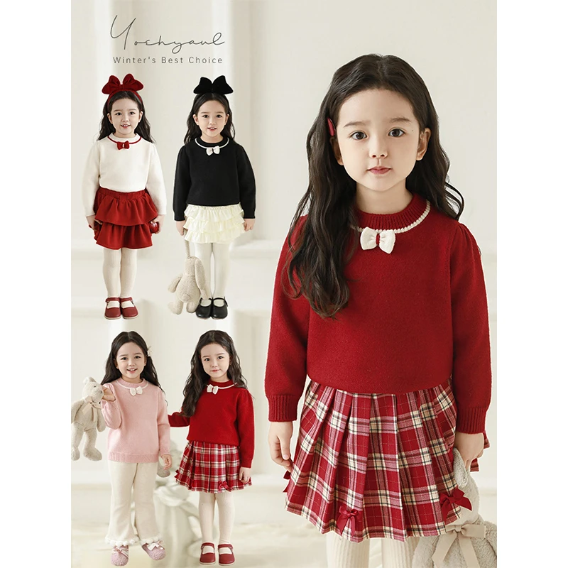 【清】YOEHYAUL/幼悠幼悠【优雅淑女】冬五波秋冬百搭公主毛衣D3523