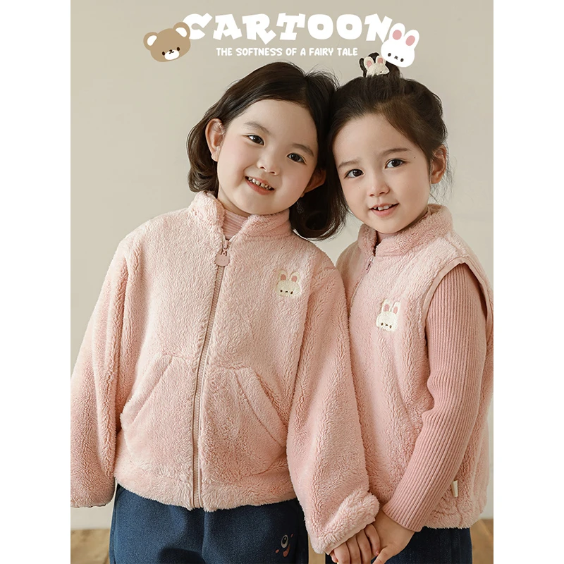 【2025秋冬清】幼悠【童真留念】女童冬季保暖毛绒外套GN4768