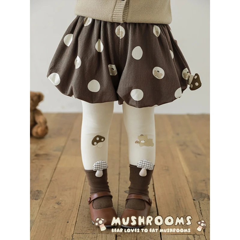 【2025年秋冬清】幼悠 【蘑菇崽崽】女童百搭舒适花苞短裤 Q4073