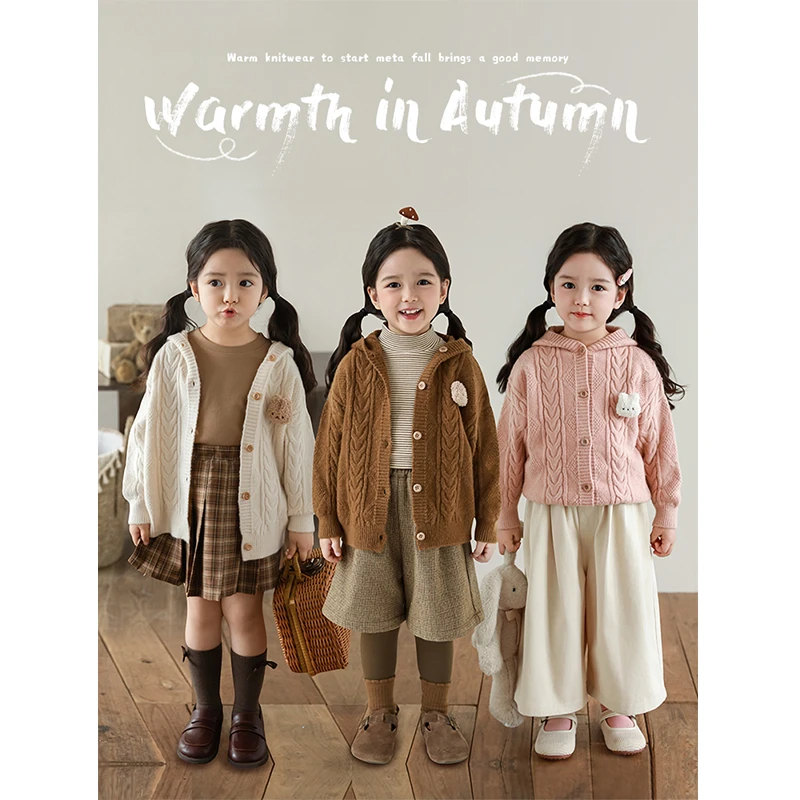 【2025年秋冬清】悠幼悠【复古韵律】秋女童百搭毛衣开衫潮Q3547