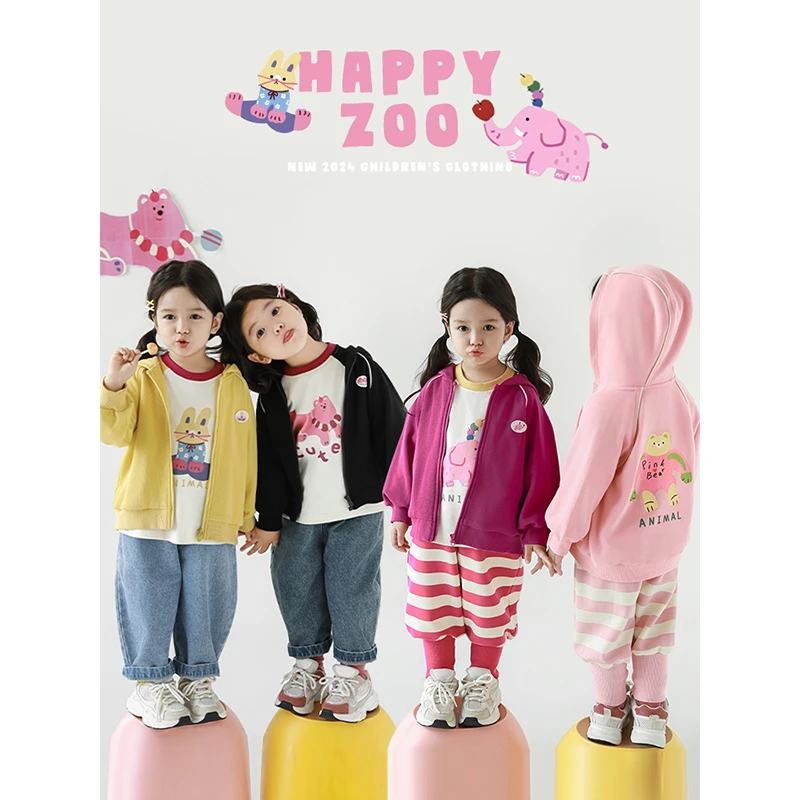 YOEHYAUL/幼悠幼悠女童秋一波女童洋气时尚四色反光条外套潮Q3975