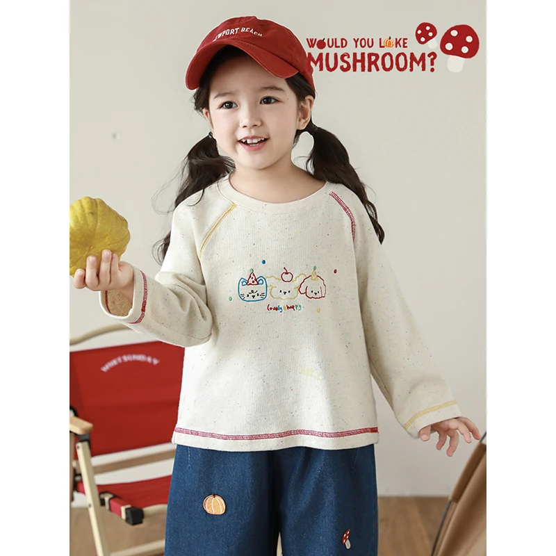 YOEHYAUL/幼悠幼悠秋二波春秋洋气休闲百搭时尚动漫小狗卫衣N5168