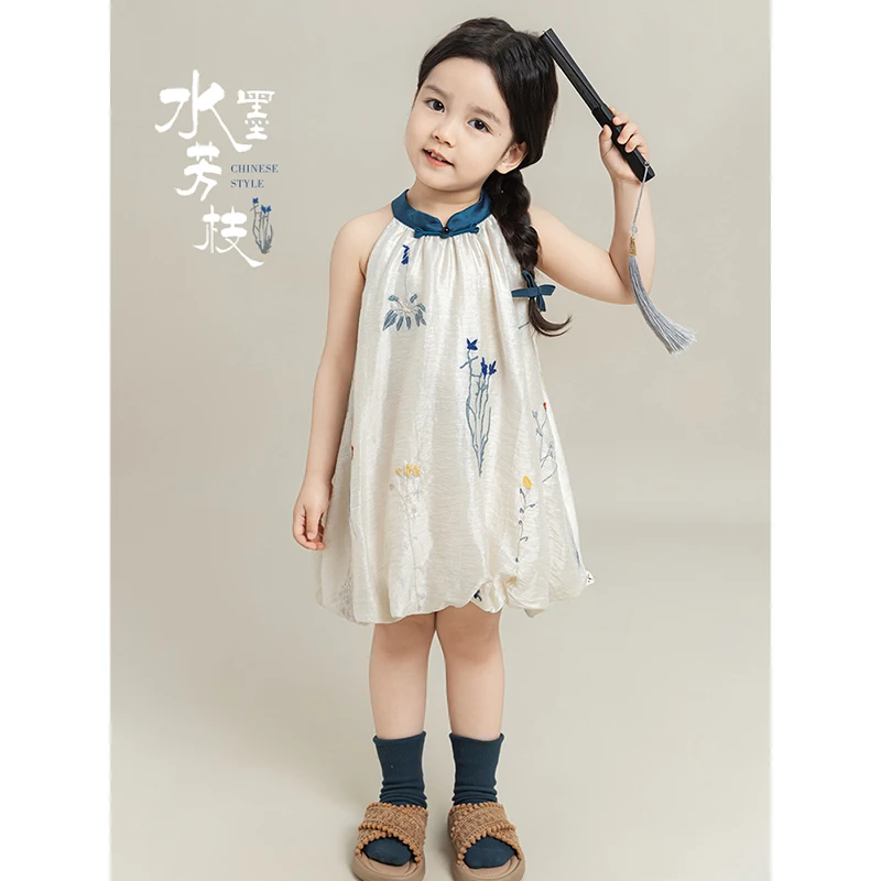 【清】幼悠夏亲子舒适宽松时尚花卉拼色洋气夏连衣裙 ZX0069 ZX0070