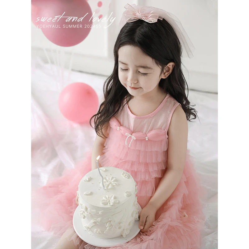 幼悠夏四波洋气时尚百搭时髦裙子女宝夏季公主风淑女连衣裙 X4395