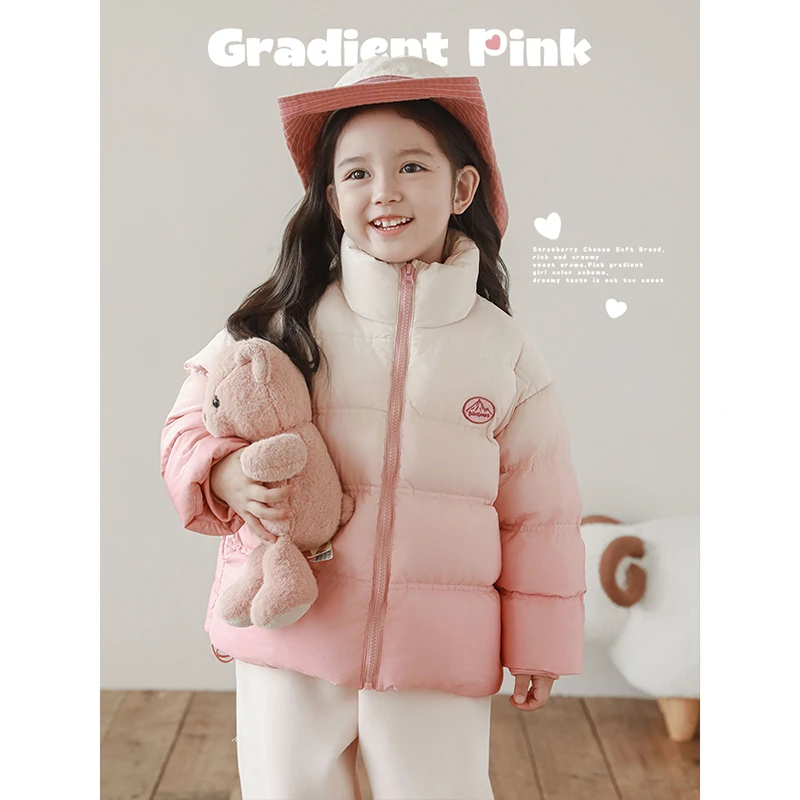 YOEHYAUL/幼悠  冬二波贰【浓郁奶香】轻薄保暖女童羽绒服 LD0023