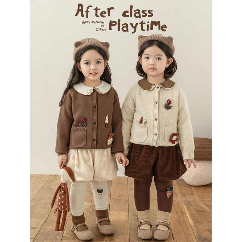 YOEHYAUL/幼悠幼悠冬一波【森林童话】女童玩偶外穿毛衣开衫ABQ4092