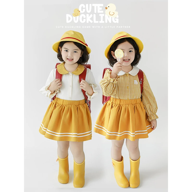 YOEHYAUL/幼悠【可爱嘎嘎】女童春季新款可爱娃娃衫儿童Q4087