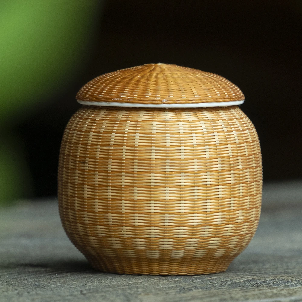 GZ009（邱峰专属）竹丝扣瓷非遗迷你小罐子100毫升