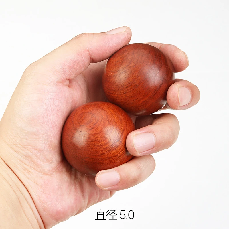 BJ014（邱峰专属）整木挖手球木球（红）5.0一对