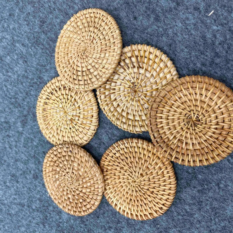 BD009（邱峰专属）秋藤杯垫直径8厘米