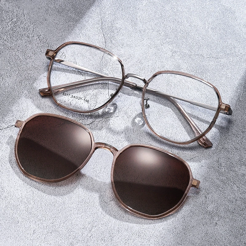 时尚骑行男女磁吸眼镜架茶框一镜多用偏光套镜太阳镜防紫外线墨镜