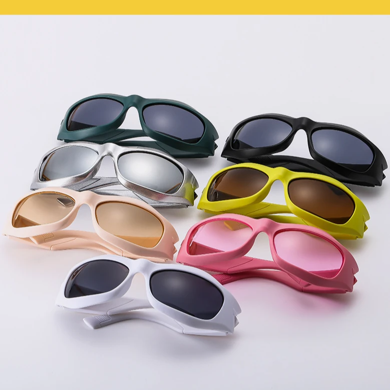 欧美千禧未来感Y2K太阳镜朋克嘻哈辣妹男女墨镜眼镜潮流街拍时尚