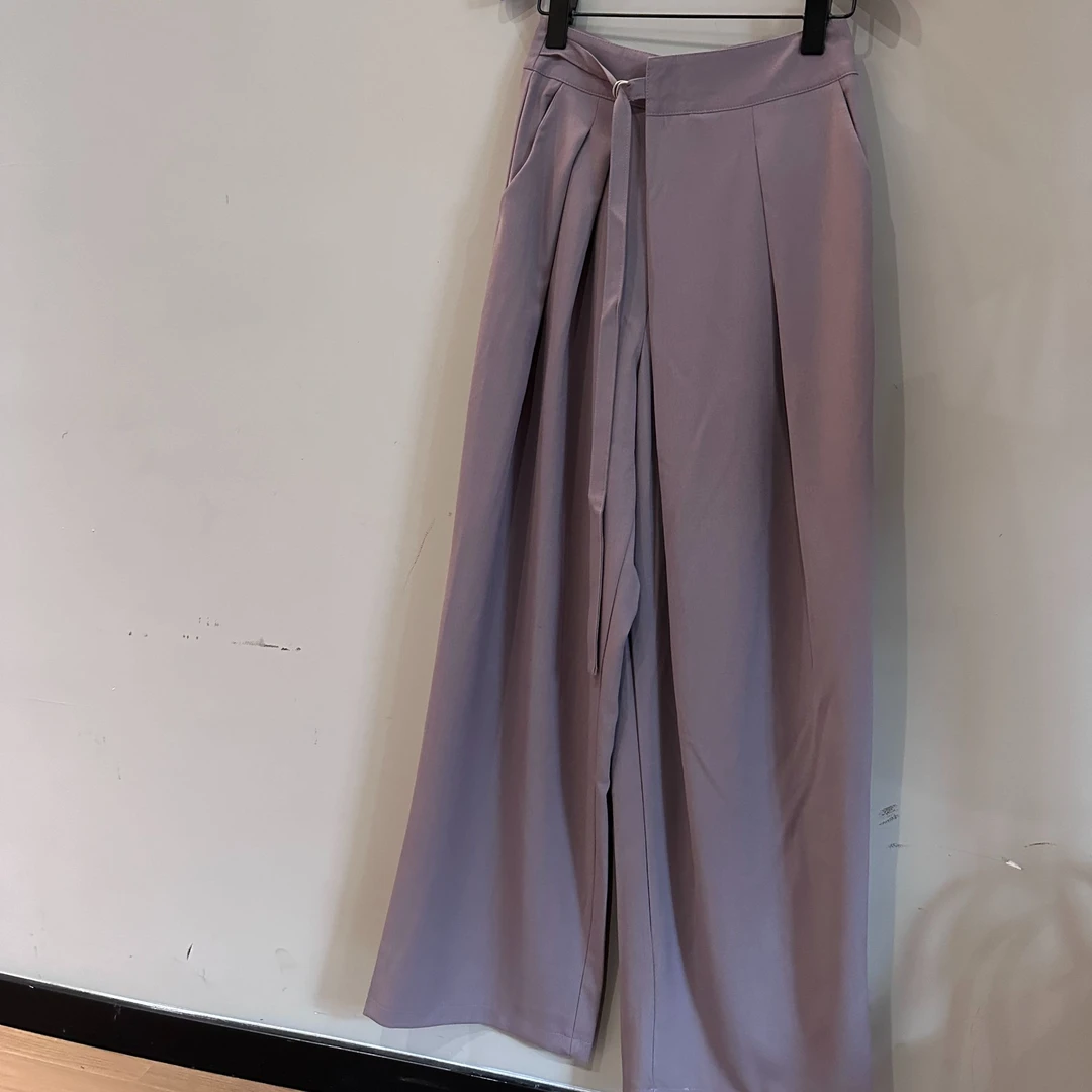 daqian推荐设计感直筒阔腿裤