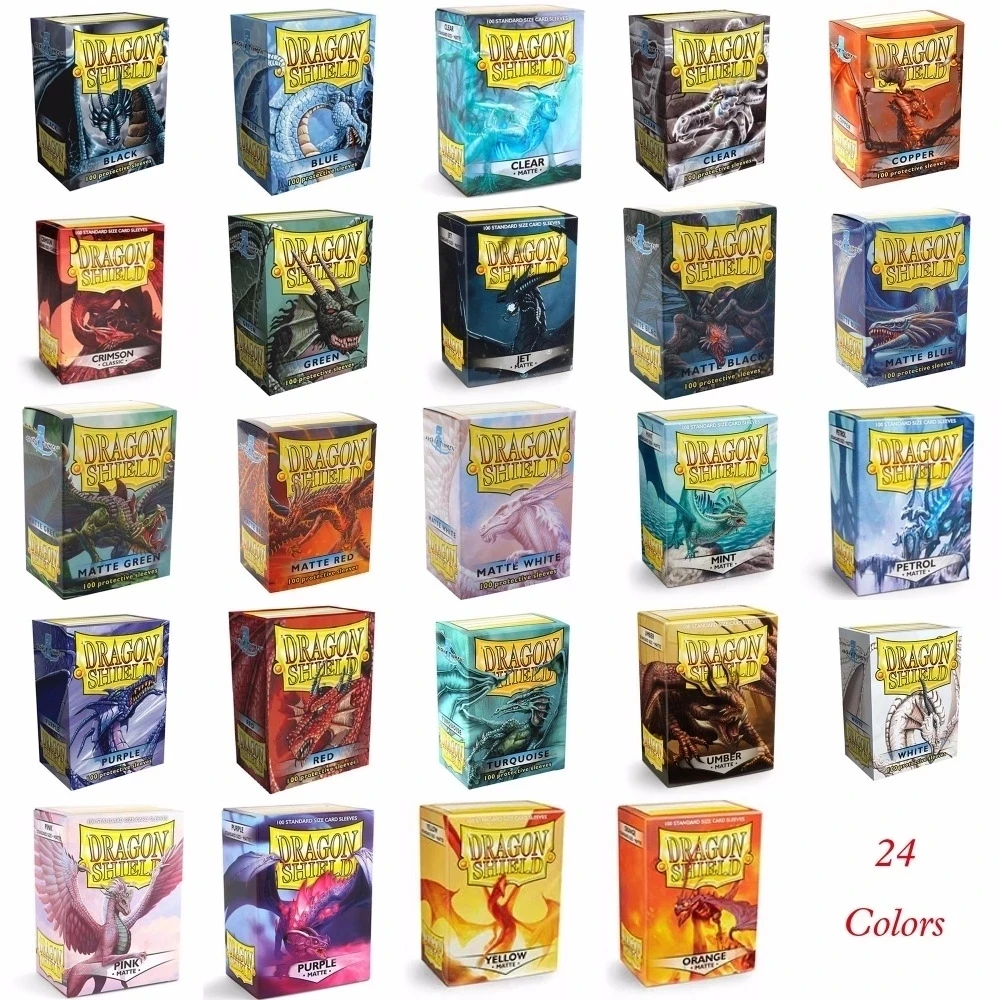MATTE龙盾纯色磨砂颜色牌套PTCGMTG适用万智牌宝可梦100张63x88mm