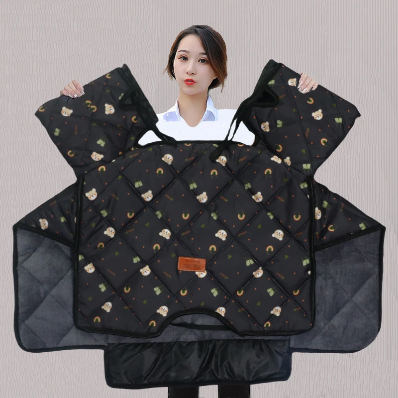 电动车冬季挡风被加厚加绒防水电瓶摩托车防寒加大防风罩秋冬保暖