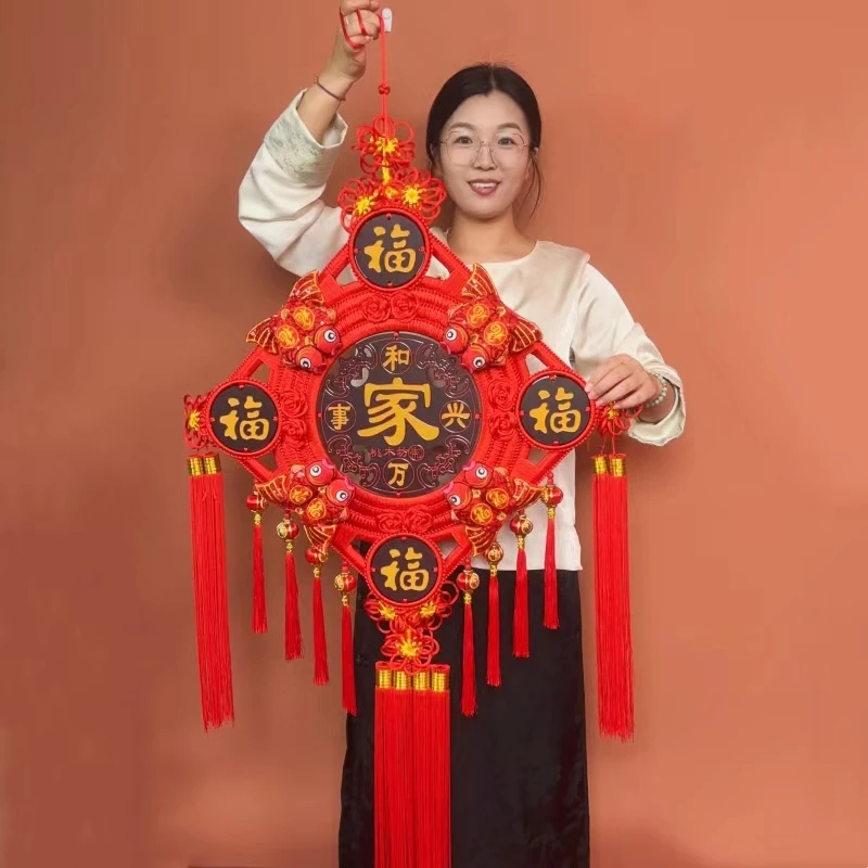 【特大号五福】新款纯手工编织中国结百搭经典新房搬家饰品
