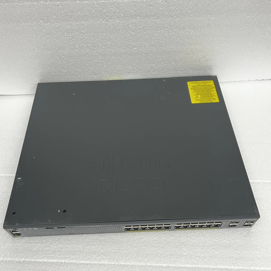 80新  思科 24口千兆POE交换机 WS-C2960X-24PS-L  保修半年