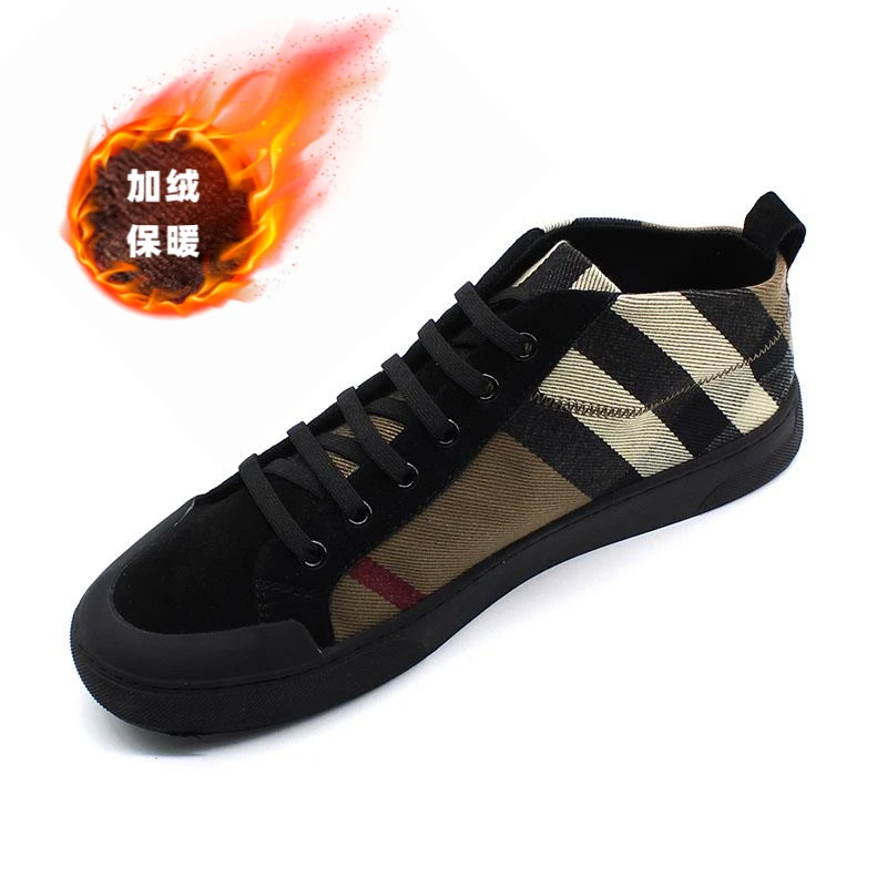 断码清仓男鞋2023春秋新款高帮鞋系带潮流板鞋百搭休闲鞋