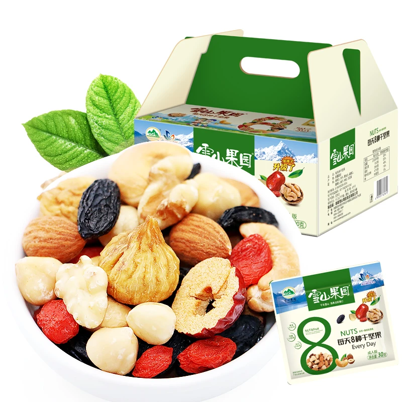 雪山果园 每天8种干坚果（成人/儿童）礼盒  30袋/盒