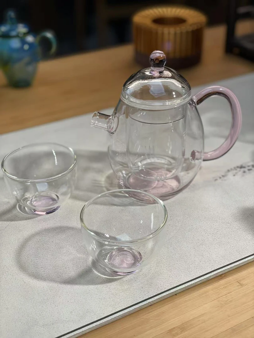 高硼硅玻璃茶壶家用耐热透明龙蛋壶带盖过滤泡茶壶