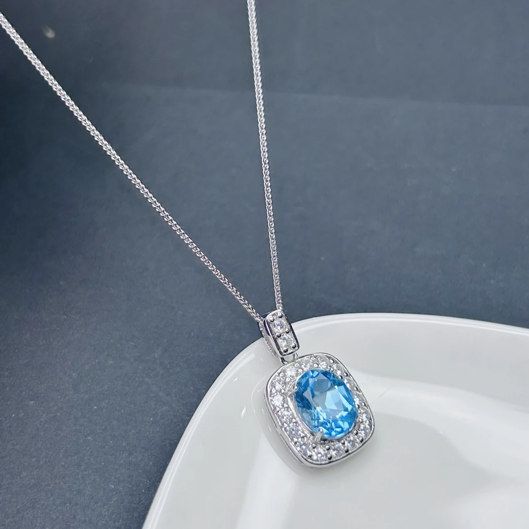 S925银托帕石项链【多样性发一】【TPS012】