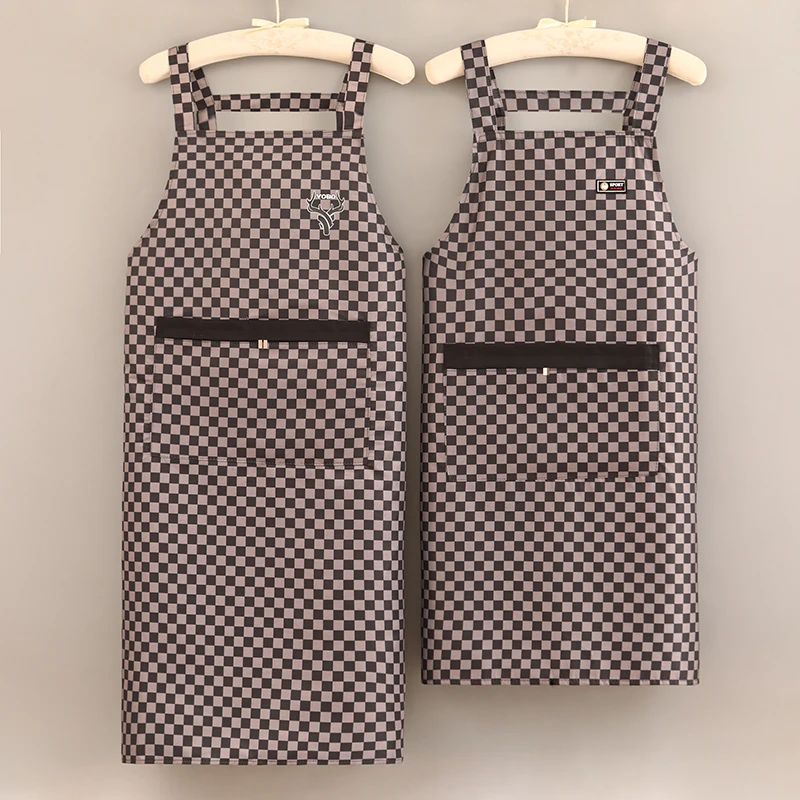 围裙防水防油长款做饭厨房男做饭家用上班家居女大口袋工作服耐脏