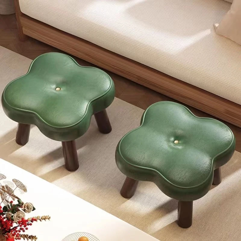 可爱小凳子客厅家用创意板凳鞋凳四叶草换鞋凳茶几凳沙发凳门口凳