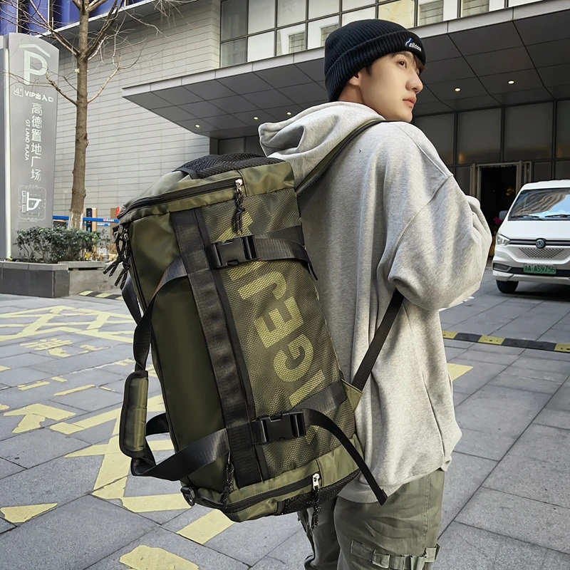 潮牌大容量多功能旅行包轻便双肩包休闲男运动健身包大学生收纳袋