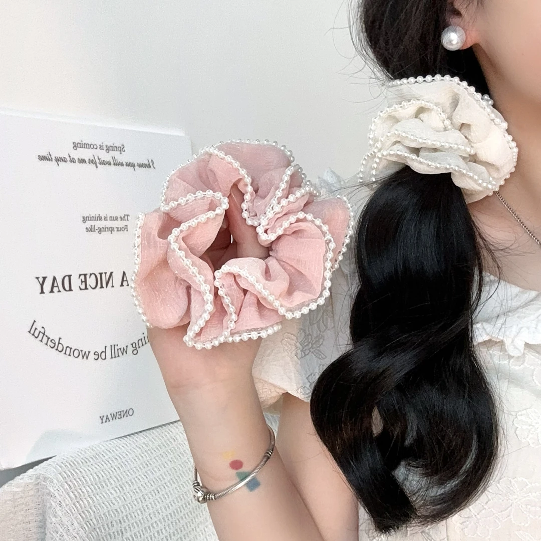 气质少女发饰皮筋头绳简约发圈发绳可爱百搭头饰法式纯色清新森系