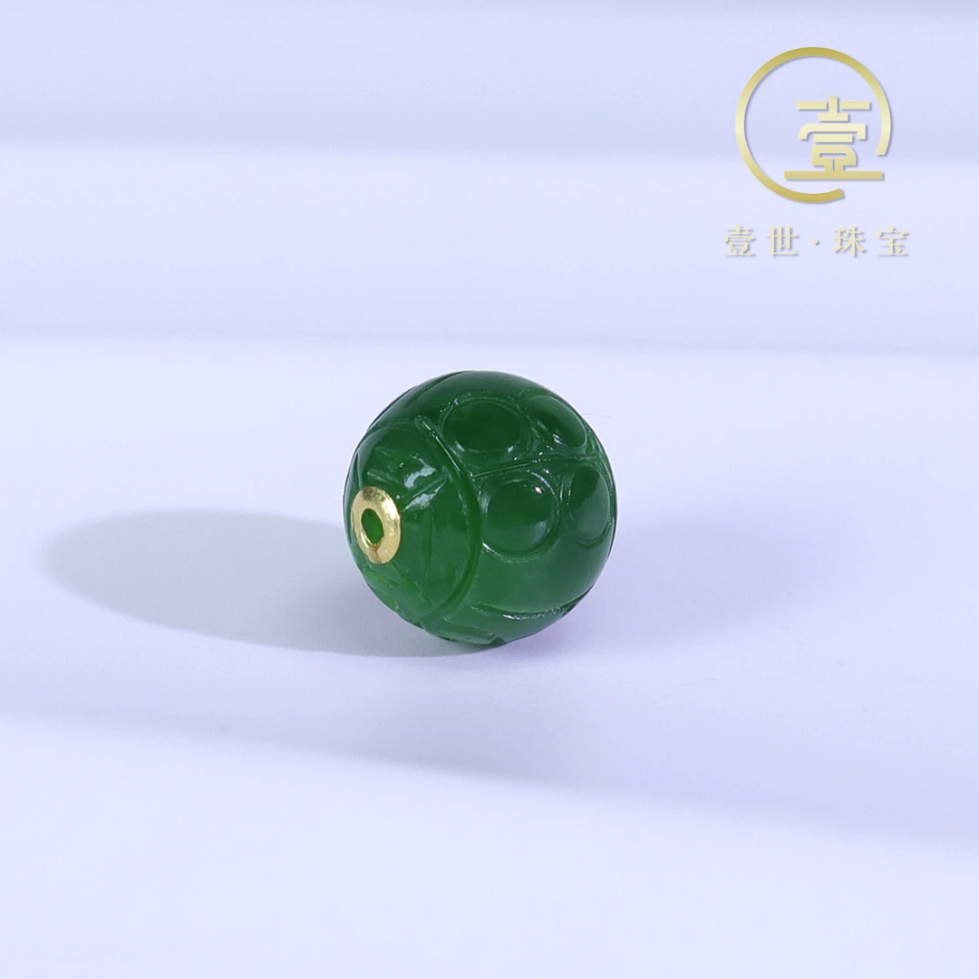 【壹世臻选】和田玉路路通18k金镶嵌珠宝