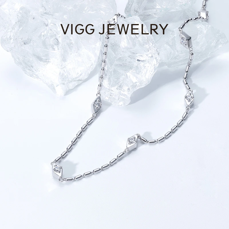 VIGG 铜合金项链 星光菱形项链 轻奢时尚 简约百搭 个性设计感