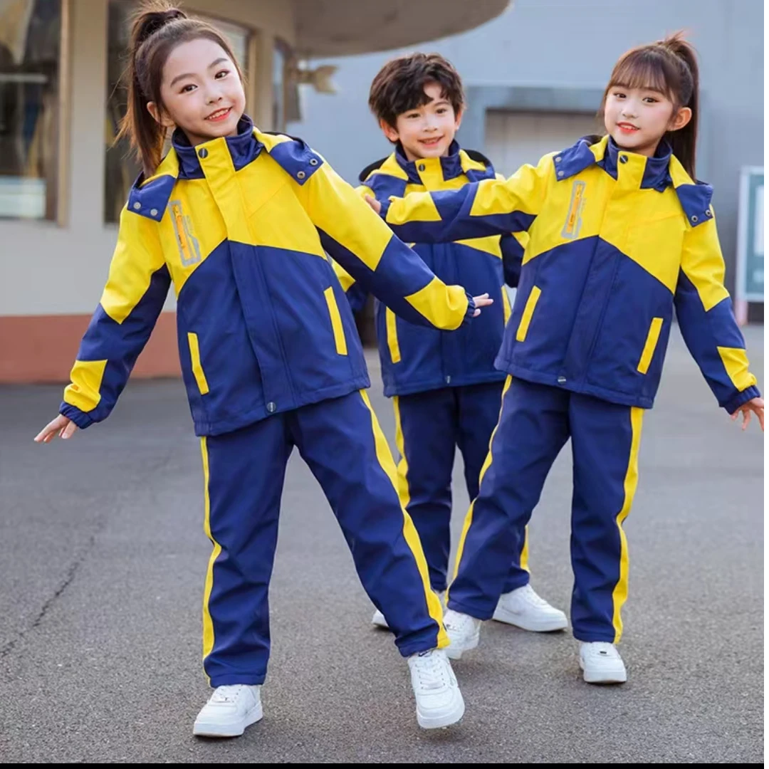 A8027款冲锋衣三件套学院风秋冬套装