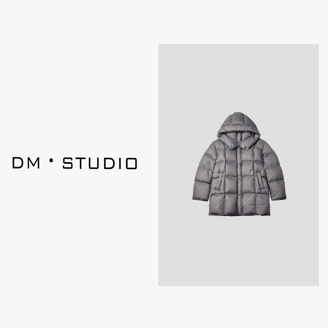 DEDM-DM•STUDIO/中长款秋冬保暖90白鹅绒连帽羽绒服（JM4D007/008）