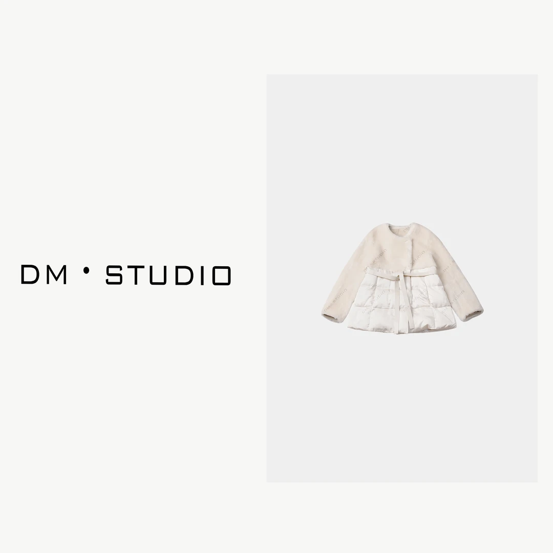 DEDM-DM•STUDIO/冬季轻奢高级感拼接皮毛一体新国标鹅绒服（28197）