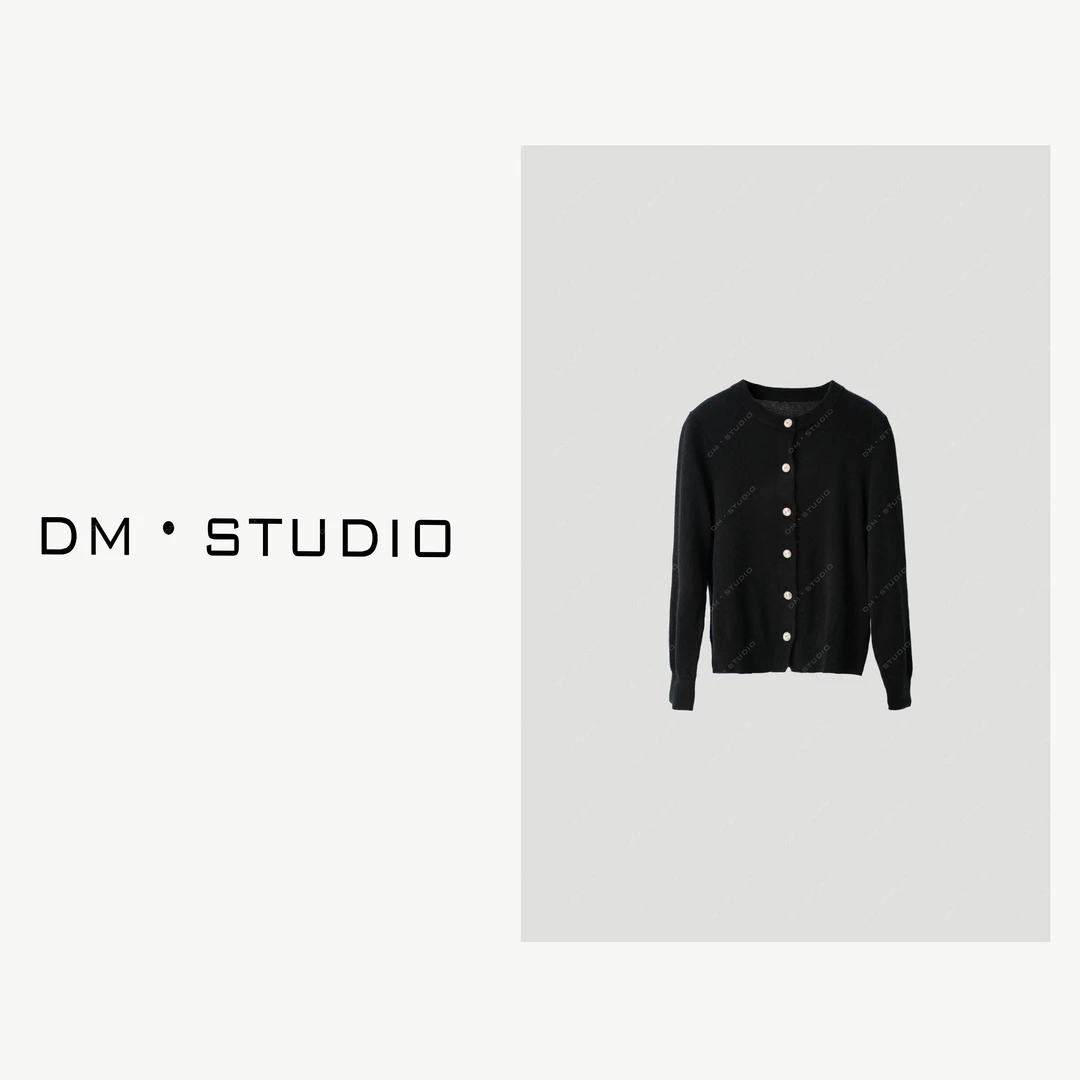 DEDM-DM•STUDIO/气质优雅静奢100%山羊绒排扣毛衣开衫（QFSBP-905）