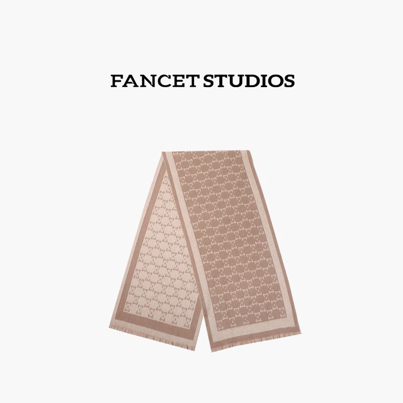 【FANCET凡饰】美拉德羊毛围巾女秋冬披肩加厚保暖围脖CM94409