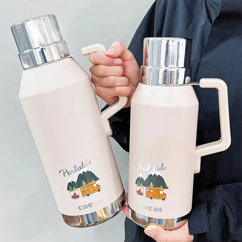 希乐保温壶大容量2024新款便携车载大号2000ml大号水壶户外旅行壶