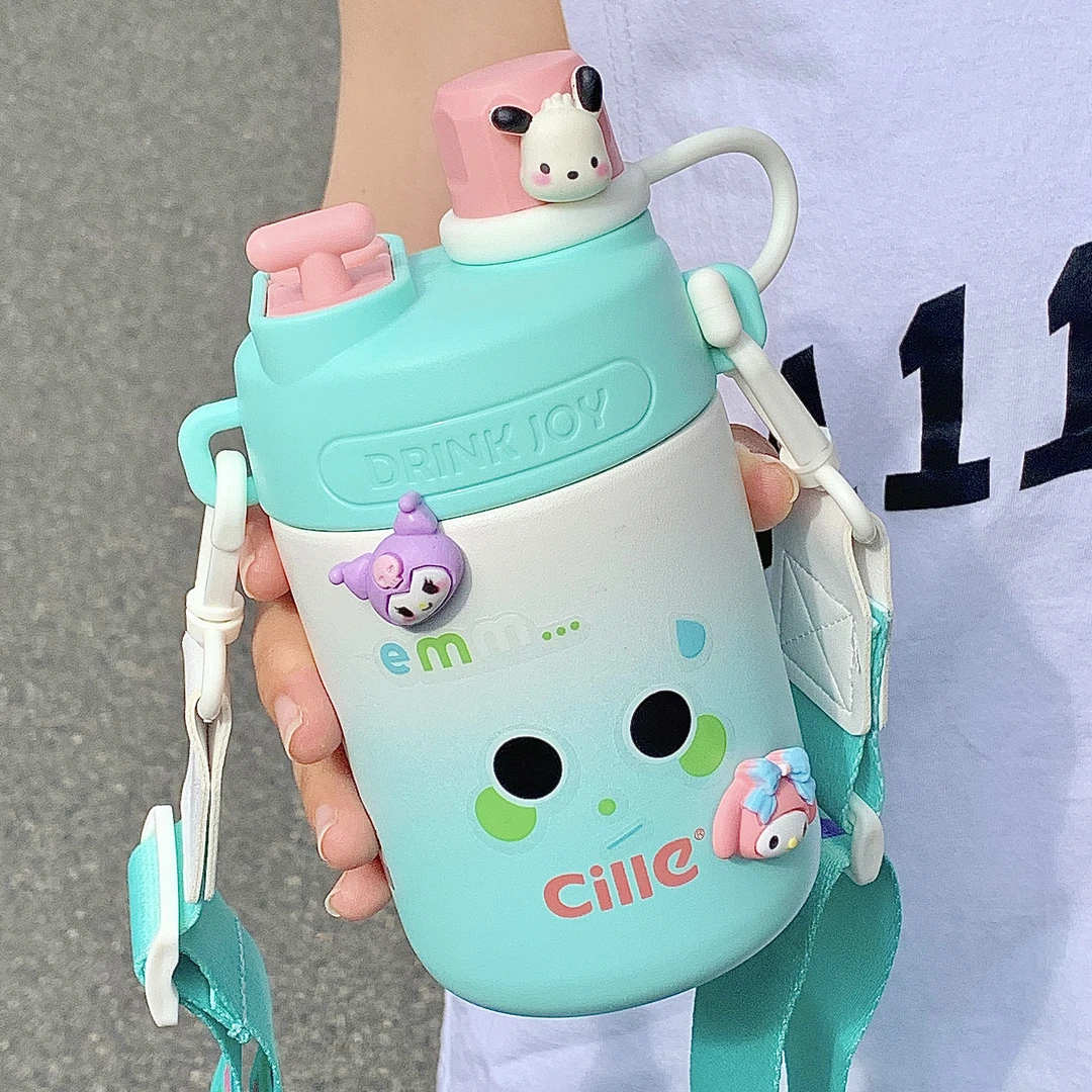 希乐保温杯女生高颜值316不锈钢小巧便携可爱超萌学生吸管水杯子