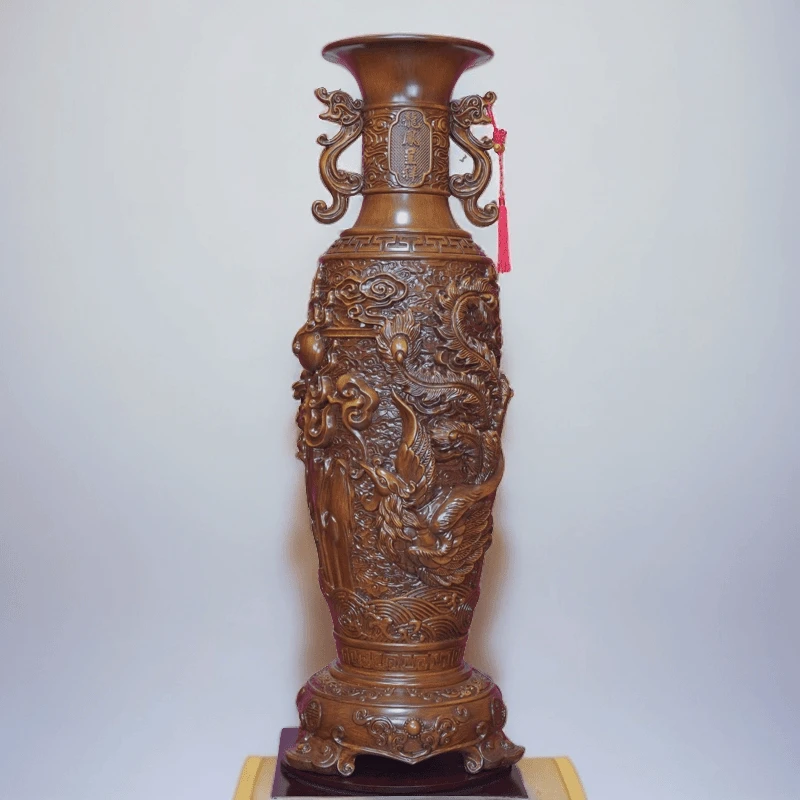 单只龙凤呈祥花瓶（LYJ长25高100公司开业办公室商务礼品客厅高端