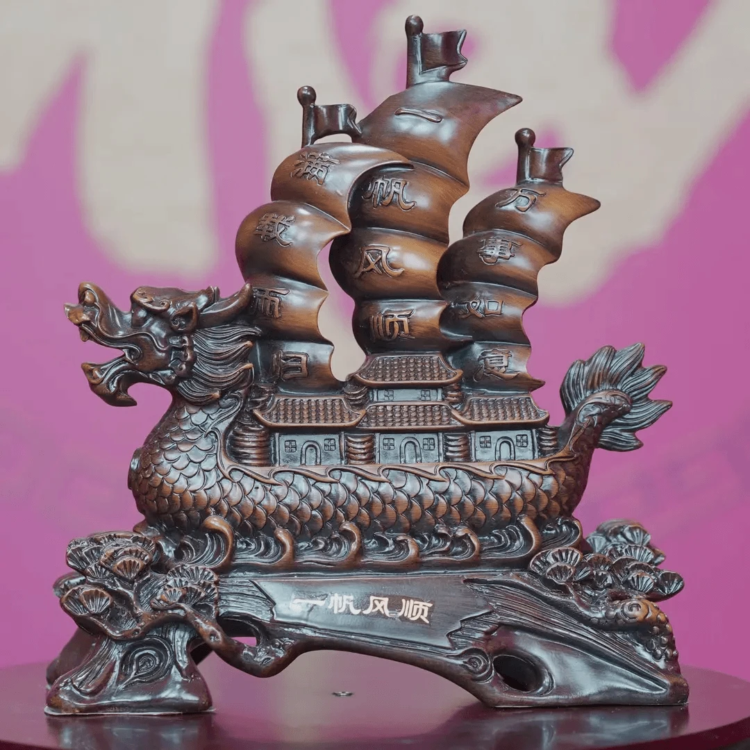 一帆风顺龙船长22cm高23cm（LYH)公司开业办公室商务礼品 高档摆件