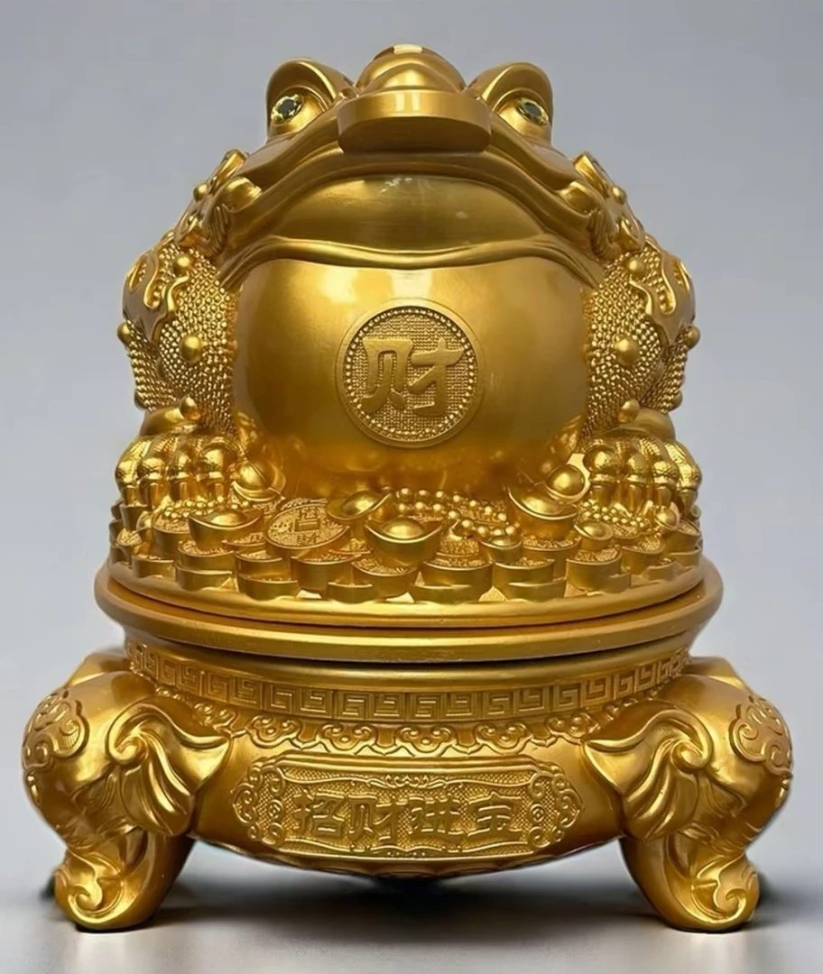 鎏金铜多财多福金蟾LYH长30高32公司 开业 办公商务礼品 桌面摆件