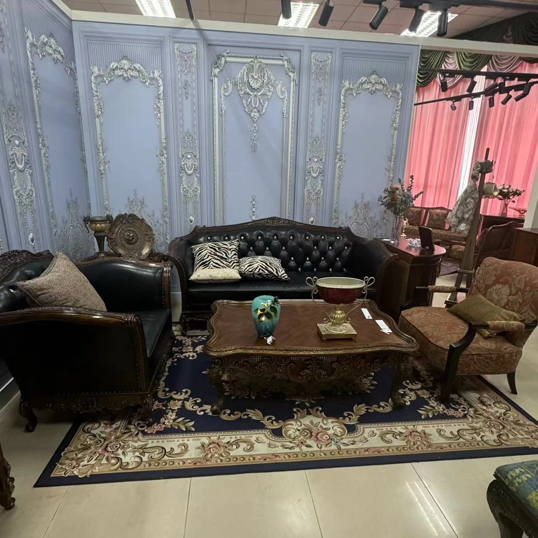 【皇家壹号】潘涅特古典纯色皮艺别墅家用沙发套装JDW