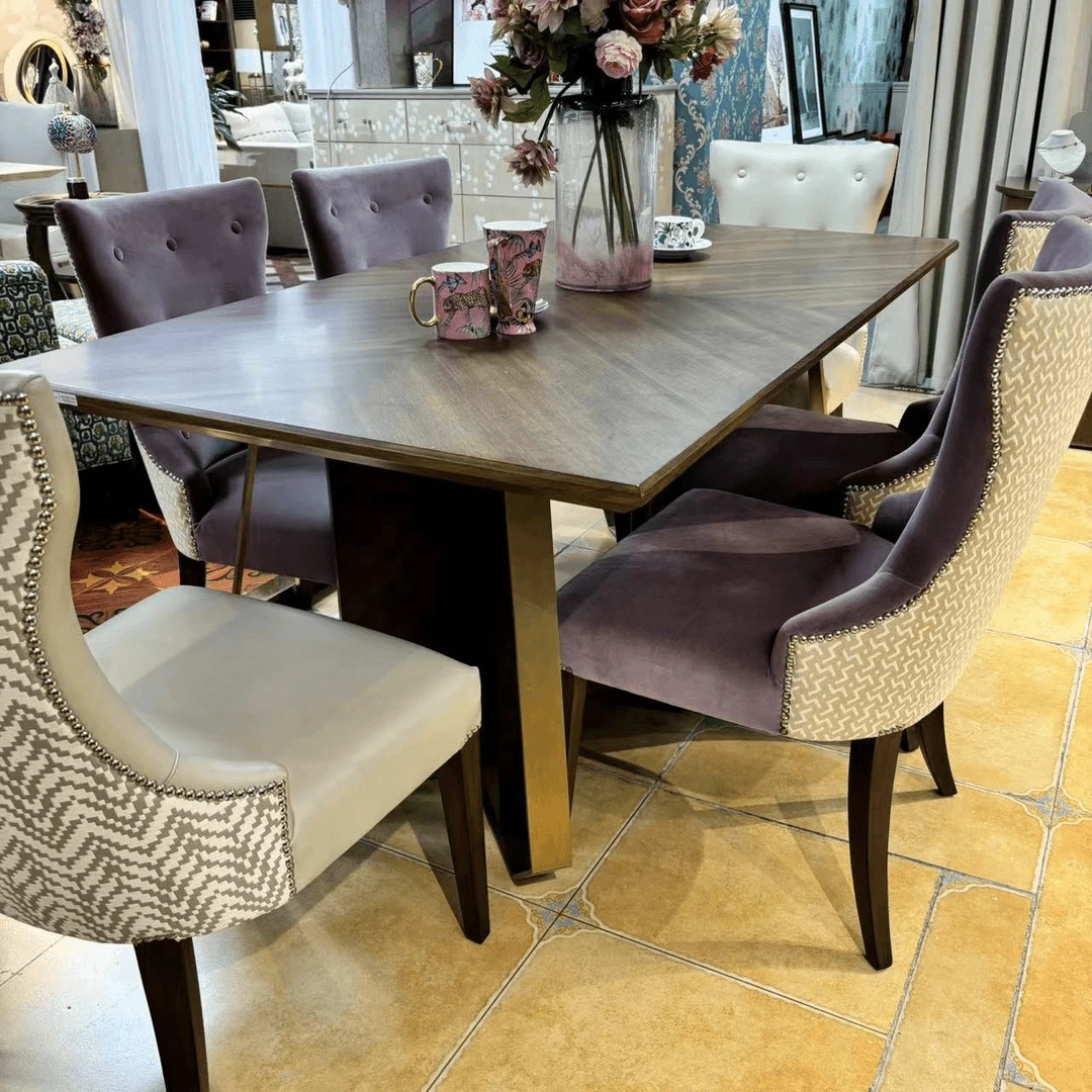 【皇家壹号】卡瓦尼意式高奢小山纹简约别墅家用餐桌1901-DT2 JDW