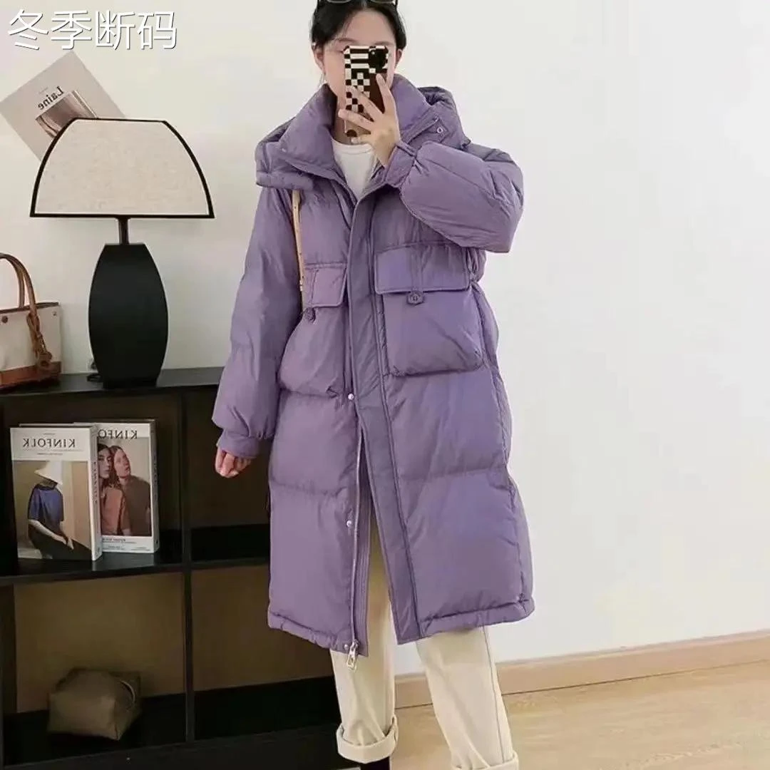 冬季断码羽绒服女中长款2023年新款爆款韩版宽松冬季加厚过膝时尚