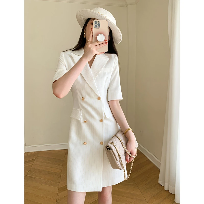 【高端气质】职业装西装裙女夏款短袖时尚售楼部美容院工作服薄款